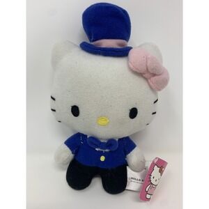 Hello Kitty Blue Tuxedo/Top Hat Circus Small 6.5 inch Plush New with Tags